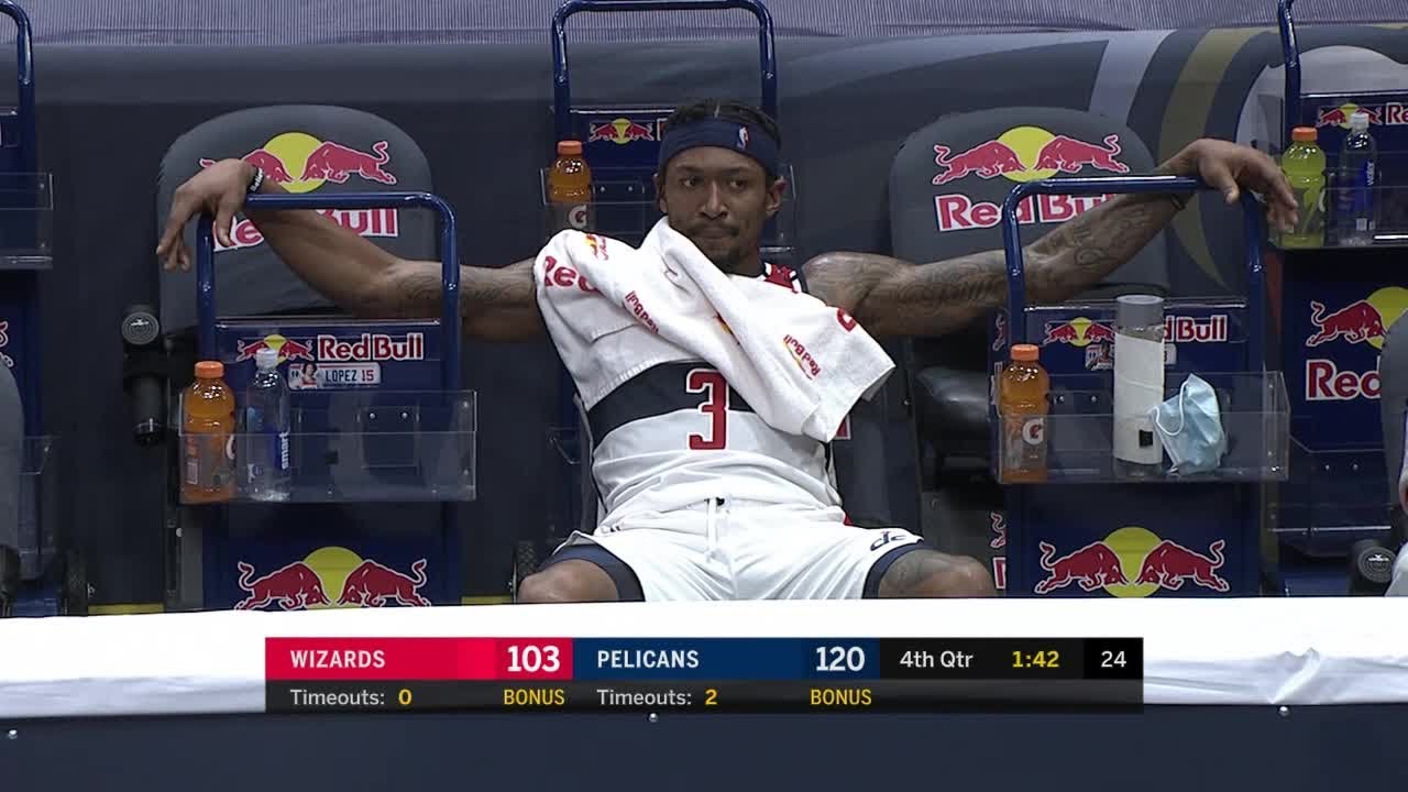 Bradley Beal désemparé sur le banc des Wizards