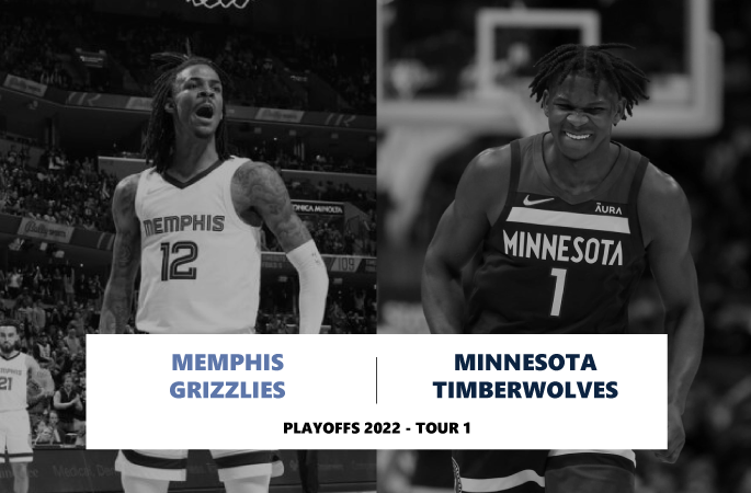 Preview Playoffs 2022 en NBA avec un tour 1 qui oppose les Grizzlies de Memphis contre les Minnesota Timberwolves