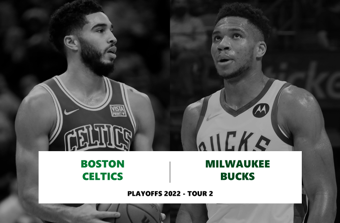Preview Playoffs 2022 en NBA avec un tour 2 qui oppose les Boston Celtics contre les Milwaukee Bucks