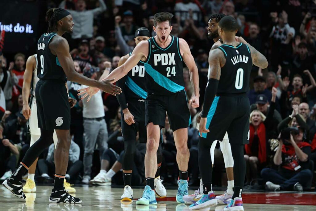 Les joueurs des Portland Trail Blazers