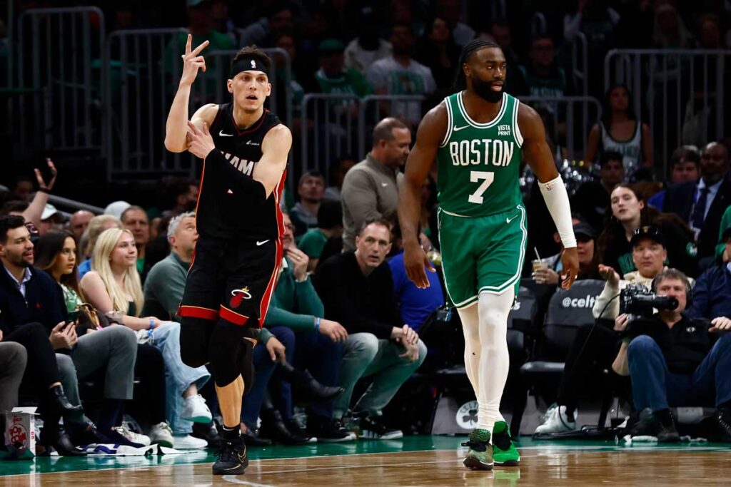 Tylo Herro et Jaylen Brown