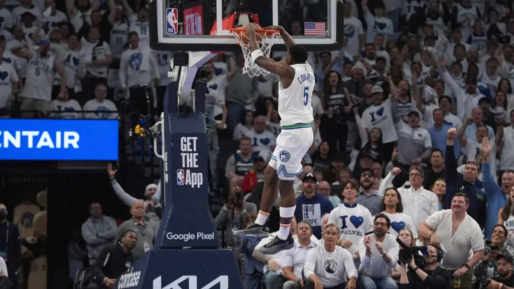 Anthony Edwards des Timberwolves contre les Nuggets