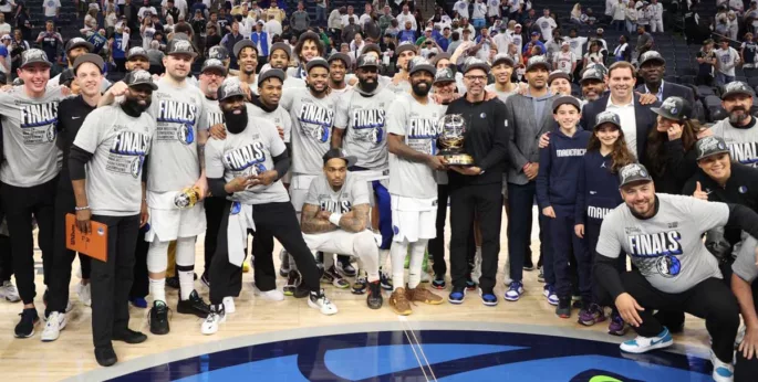 Les Mavericks de Dallas après la qualification en Finale NBA