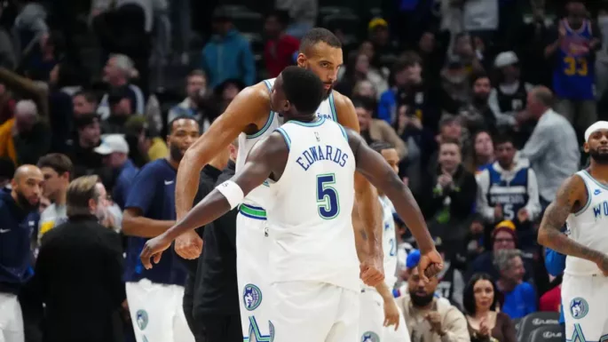 Rudy Gobert et Anthony Edwards