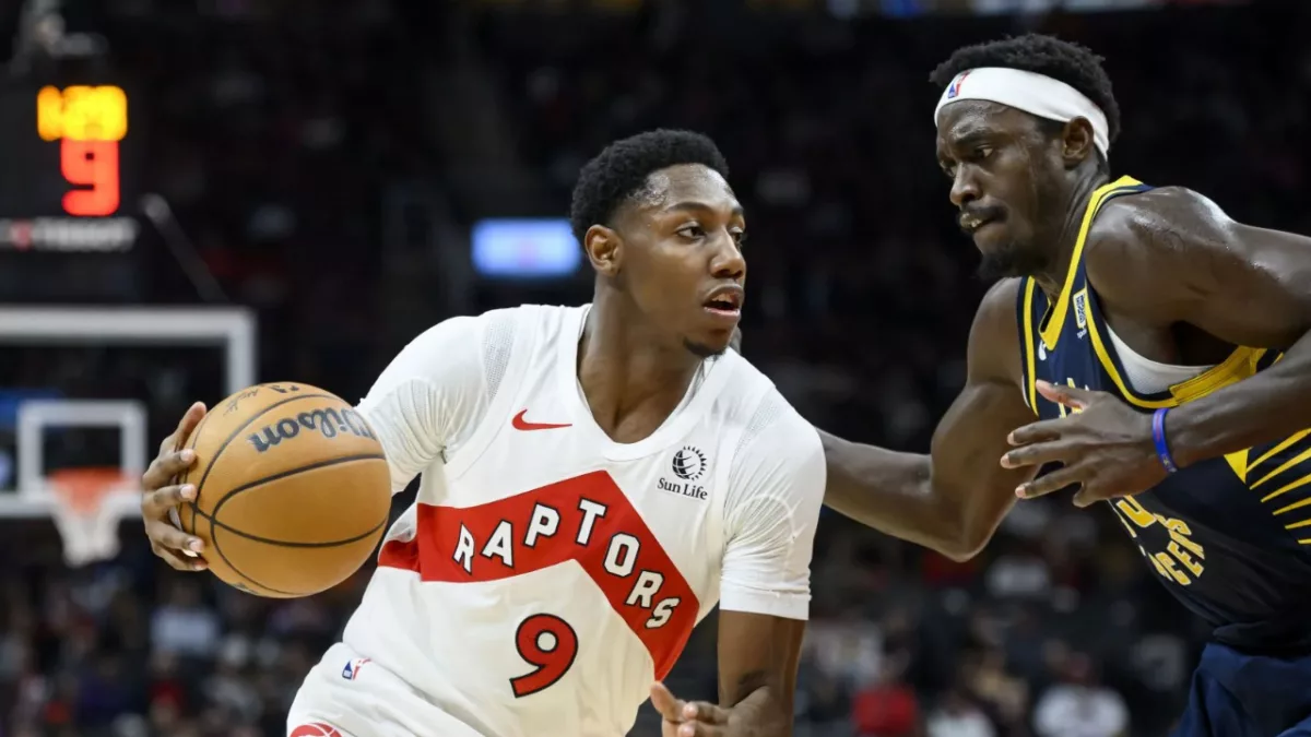 RJ Barrett et Pascal Siakam