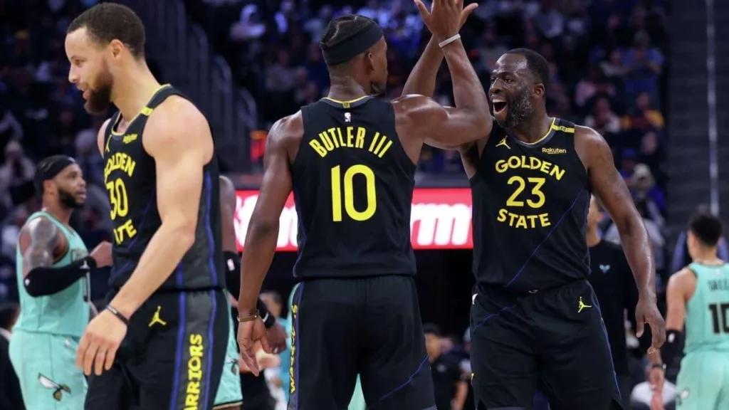 Stephen Curry, Jimmy Butler et Draymond Green