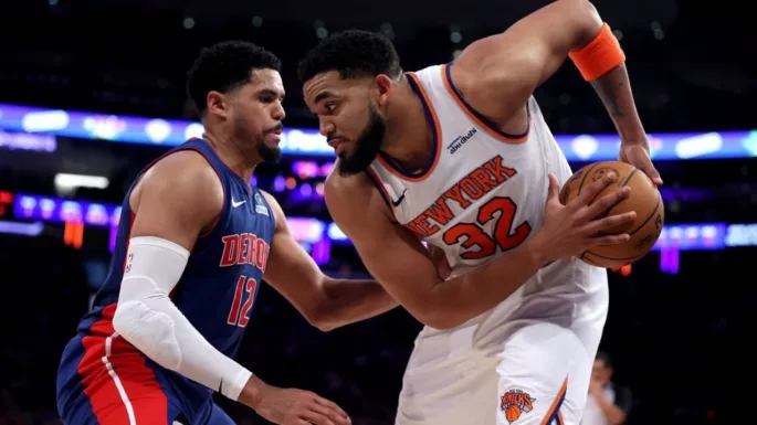 Tobias Harris et Karl Anthony Towns