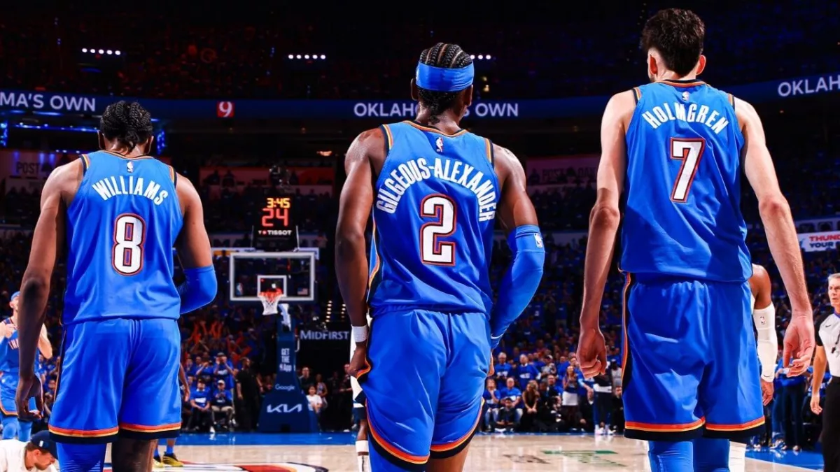 Jalen Williams, Shai Gilgeous-Alexander et Chet Holmgren