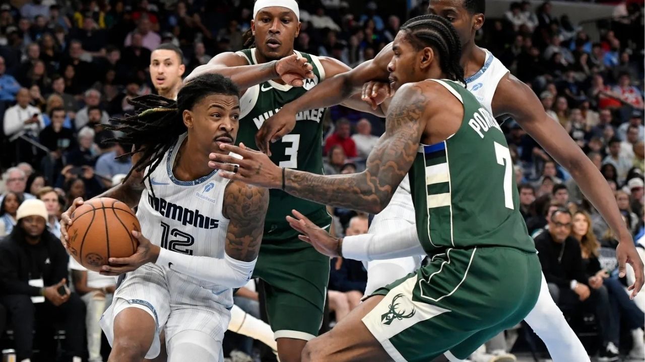 Ja Morant qui attaque Kevin Porter Jr