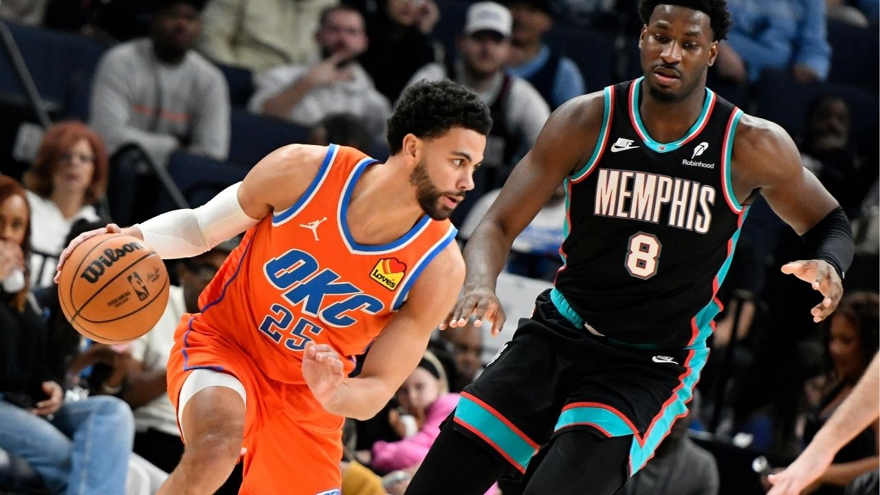 Ajay Mitchell défendu par Jaren Jackson Jr