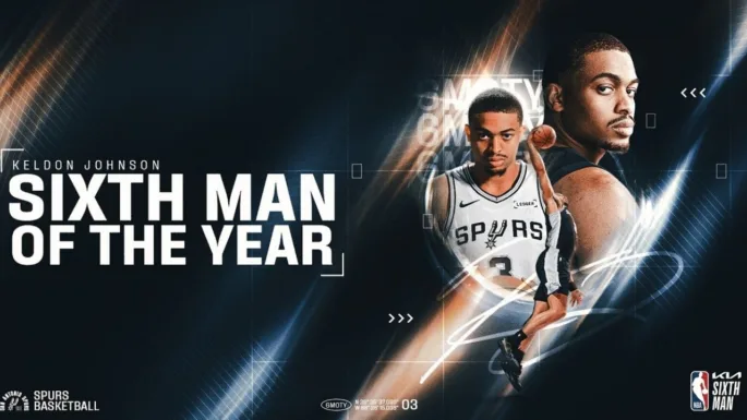 Keldon Johnson est le 6e homme de l'année